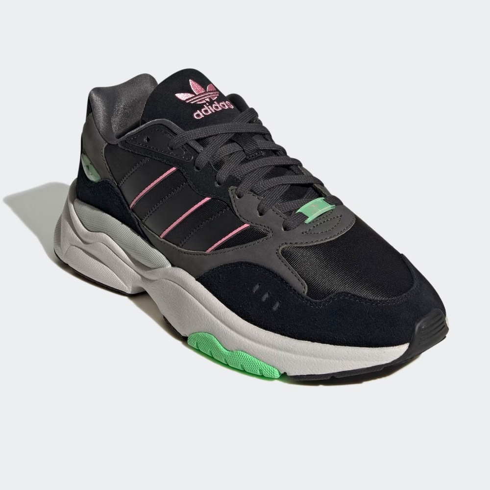 Adidas Retropy F90 Black Pink Green Men’s Retro Lace Up Running Shoes Size 12